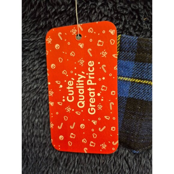 PatPat Infant Winter Fleece Outfit Set With Plaid Pants & Pocket - Picture 4 of 6